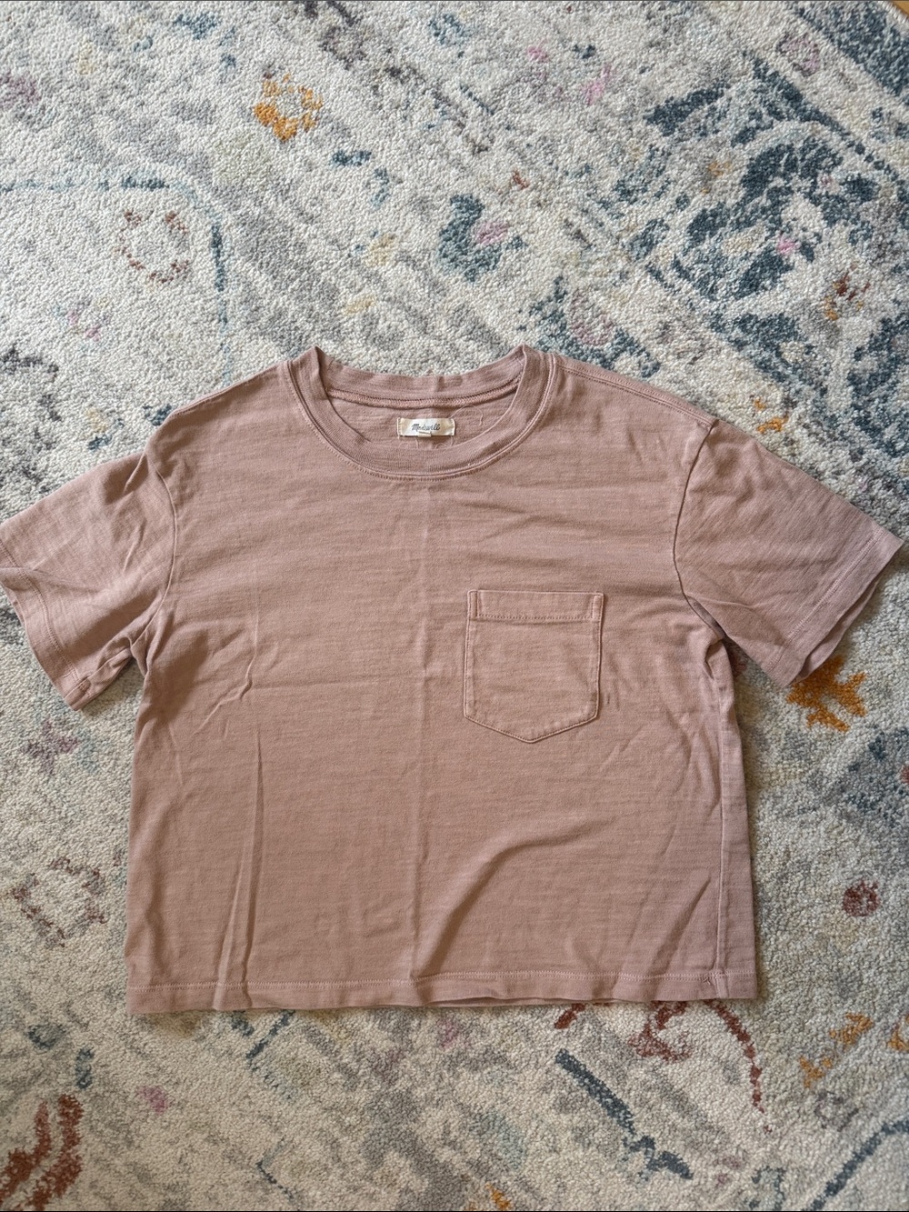 Madewell Dusty Rose Short Sleeve Pocket Tee